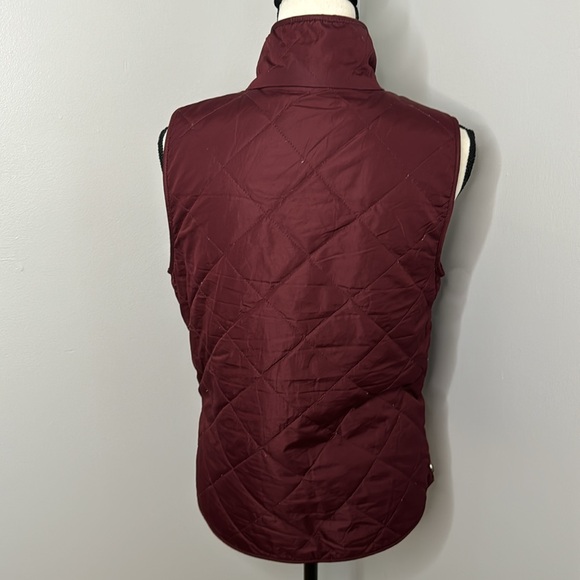 Thread & Supply Women’s Red/Burgundy Soft Shell/Sherpa Reversible Vest Sz M - Picture 3 of 7